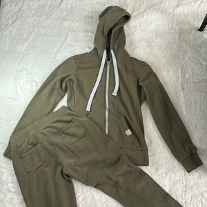 Sweat pants and hooded sweater